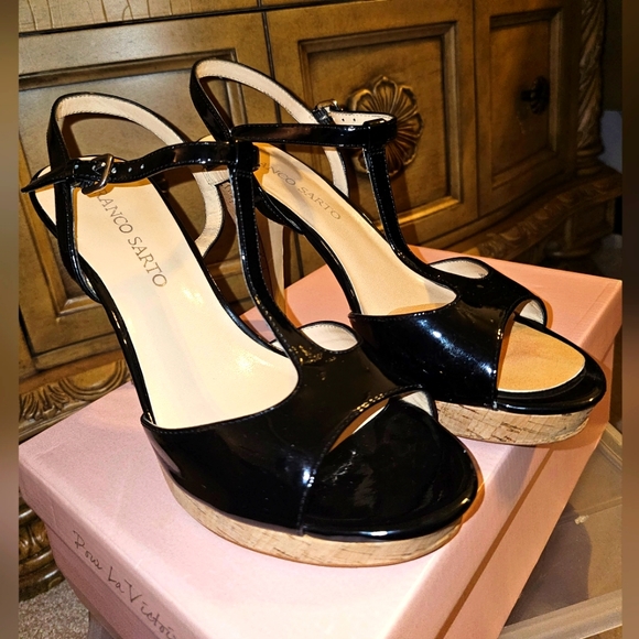 Franco Sarto Shoes - Franco Sarto Black/cork heels